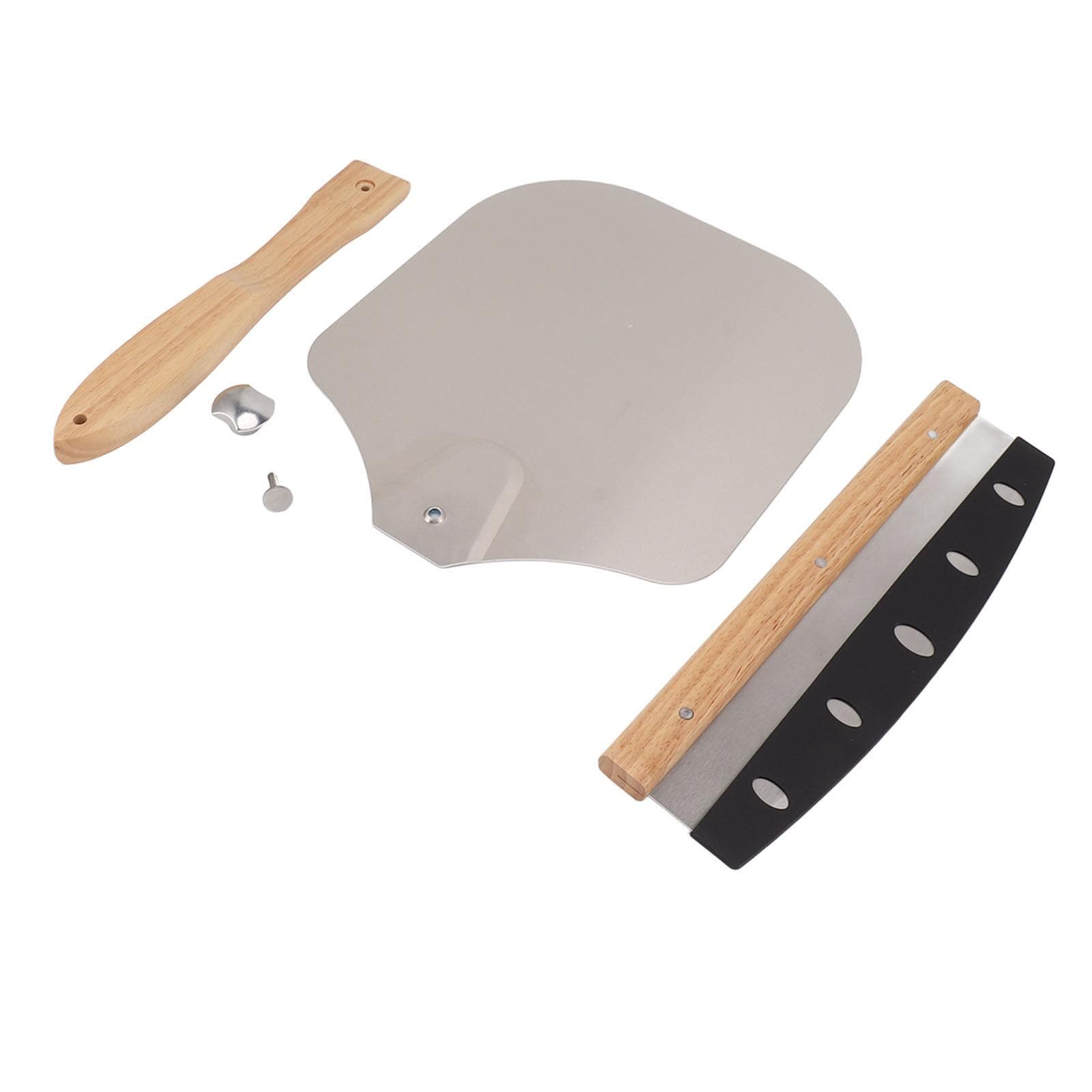 Pizza Spatula Cutter Set 12in Pizza Peel with Pizza Cutter Ergonomic Easy Peeling Pizza Cutter Set