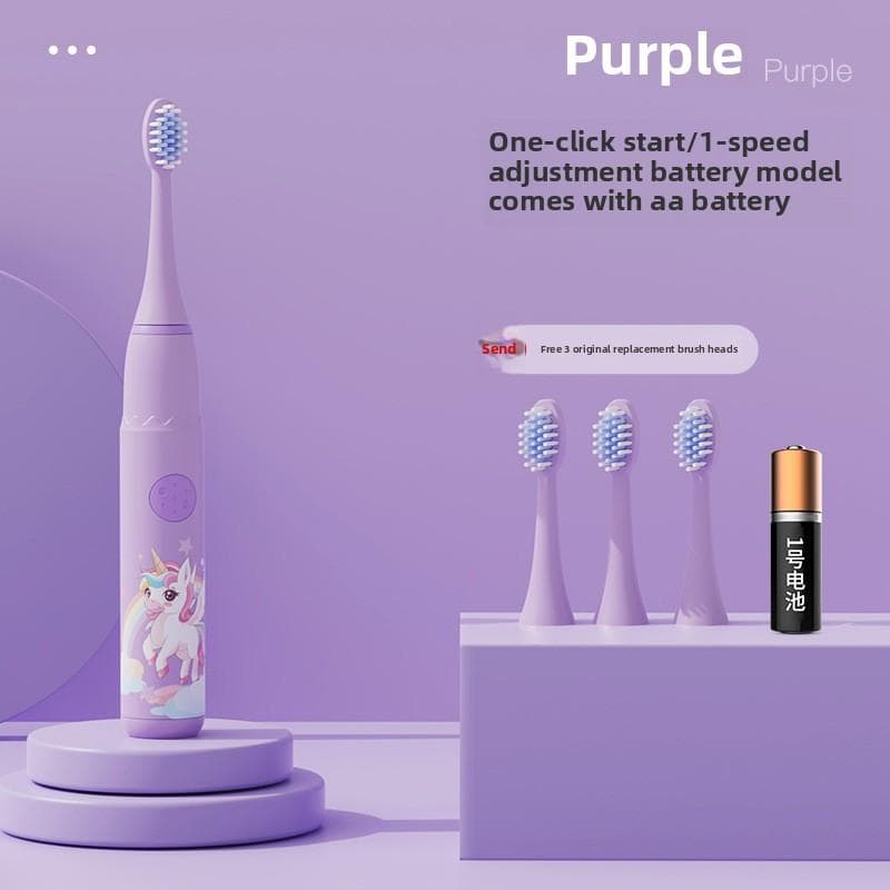 Household Sonic Toothbrush Electric Soft Bristle Electric Toothbrush Rechargeable Children's Electric Toothbrush with 3 brush heads