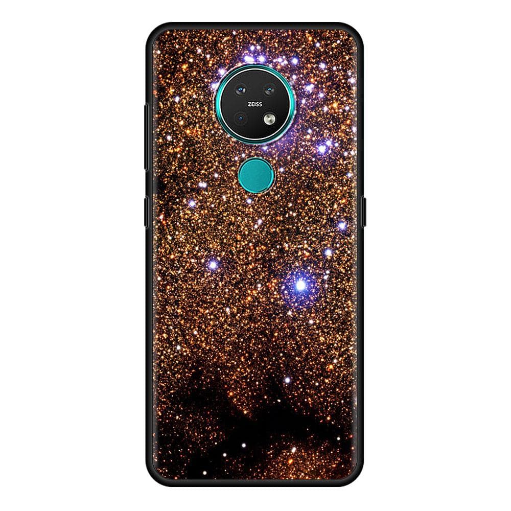 Gold Pink Glitter Print Cell Phone Case for Nokia 5.4 7.2 3.4 5.3 2.3 3.2 8.3 5G 2.4 2.2 4.2 1.3 1.4 C20 G20 X20 Cover Coque Nokia C20