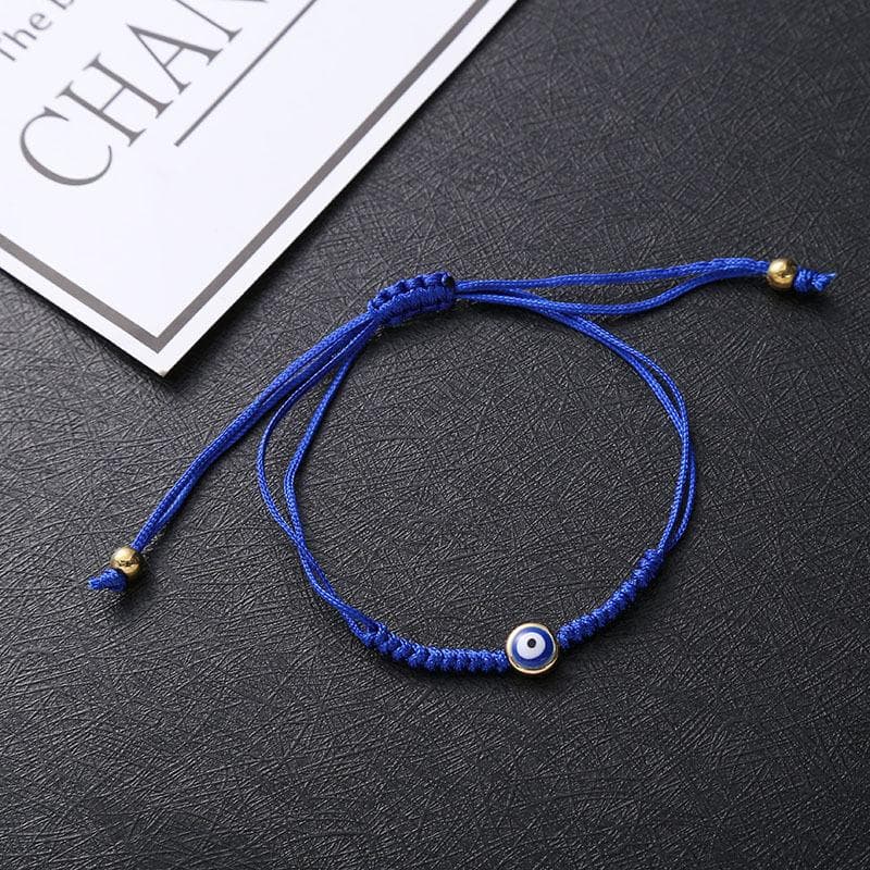 Multilayer Rope Blue Evil Eye Bracelet Adjustable Women Men Black Red String Bracelets Jewelry