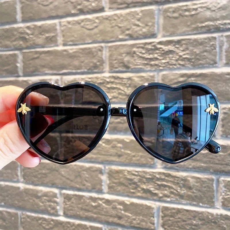 New Retro Love Frame Little Bee Youngsters's Fashion Decorative Glasses Trendy Accessories for Teens