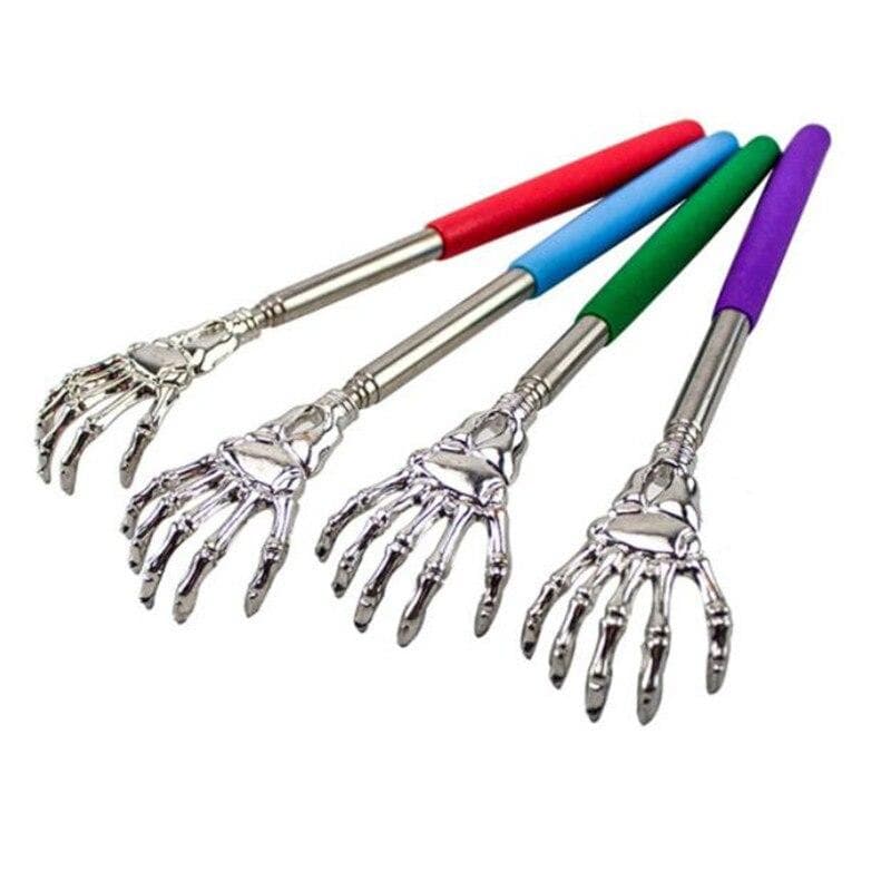 Telescopic Back Scratcher Extendable Handle Portable Stainless Steel Hand Massage Tool Extends