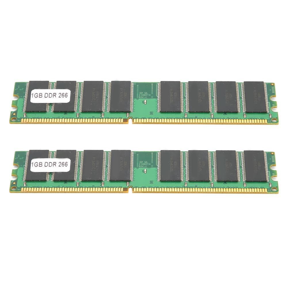 2Pcs Memory Module Desktop Full Compatible DoubleSided 16Grain DDR 1GB 226Mhz PC2100