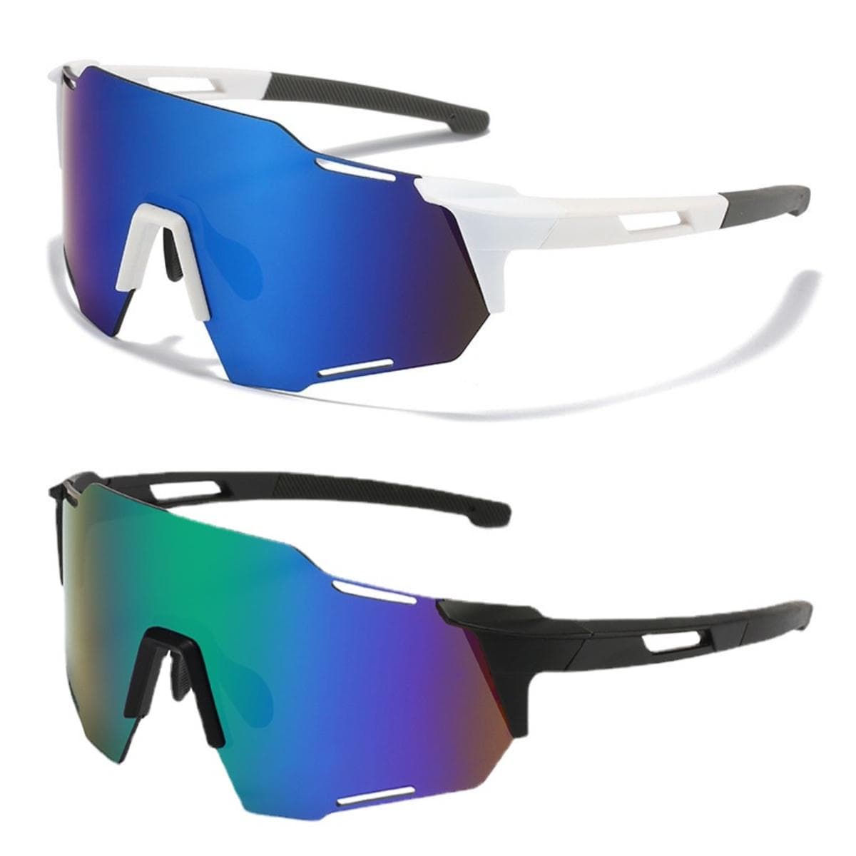 1/2pcs UV400 Windproof Sports Sunglasses for Cycling Skiing Driving Outdoor Activities