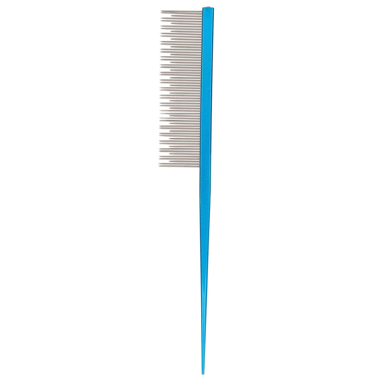 Dog Comb Pet Hair Comb with Long and Short Stainless Steel Teeth for Removing Tangles and KnotsBlue blue