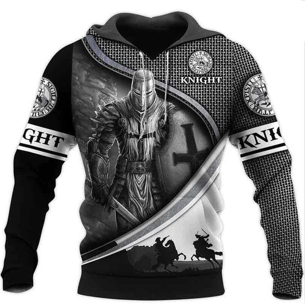 Knights Templar Men's Hoodie 3D Print Oversized Sweatshirt Fashion Loose Jacket Pullover Casual Hooded Streetwear Tops 6XL