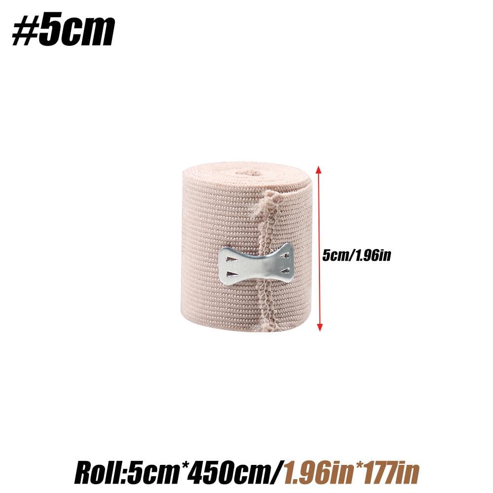 Compression Bandage with Clip Closure Elastic Bandage for Foot Ankle Knee Leg Arm and Body Muscle Sprain Sports Injury