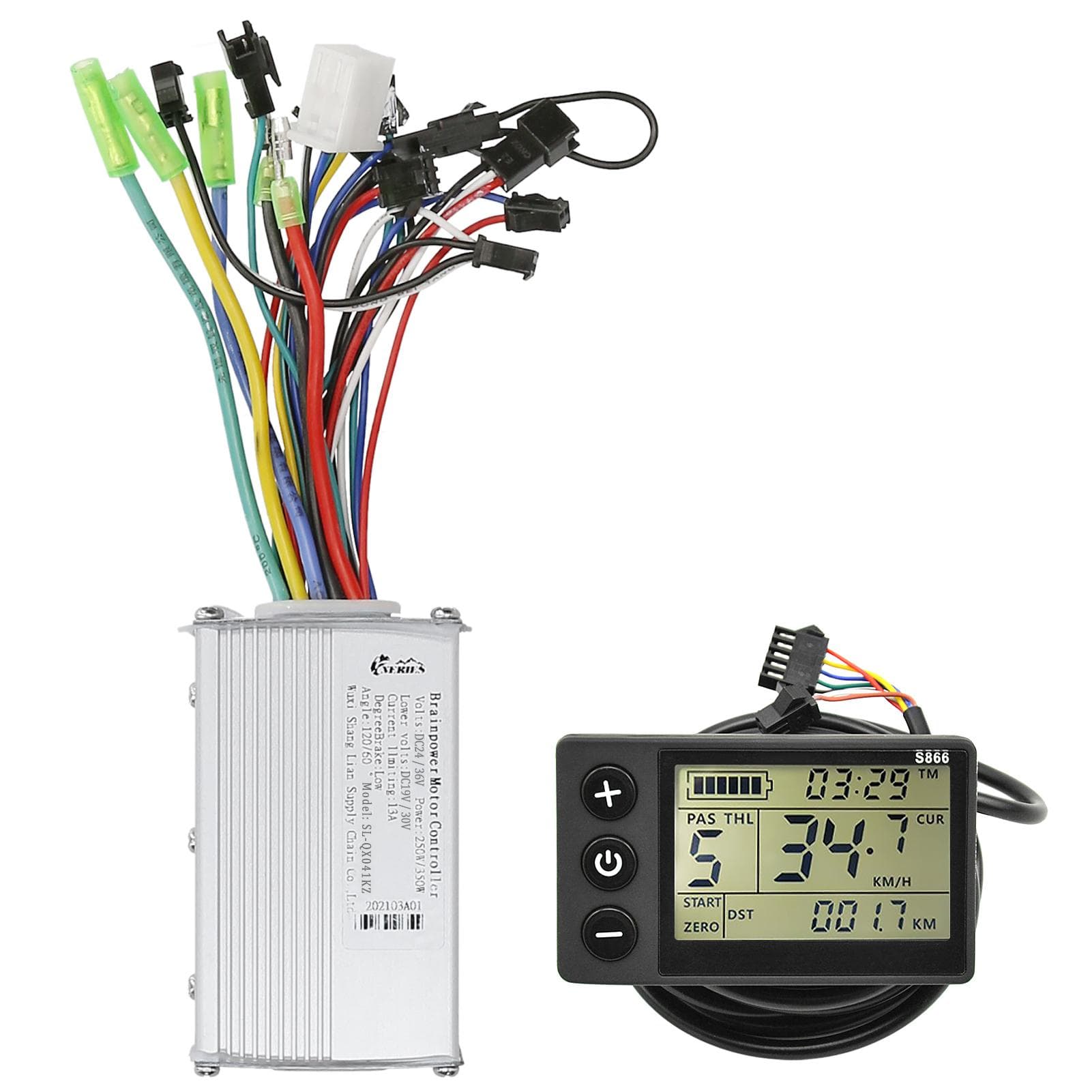 LCD Display Panel Brushless Controller Kit for Electric Bicycle Electric Scooter 24-36V