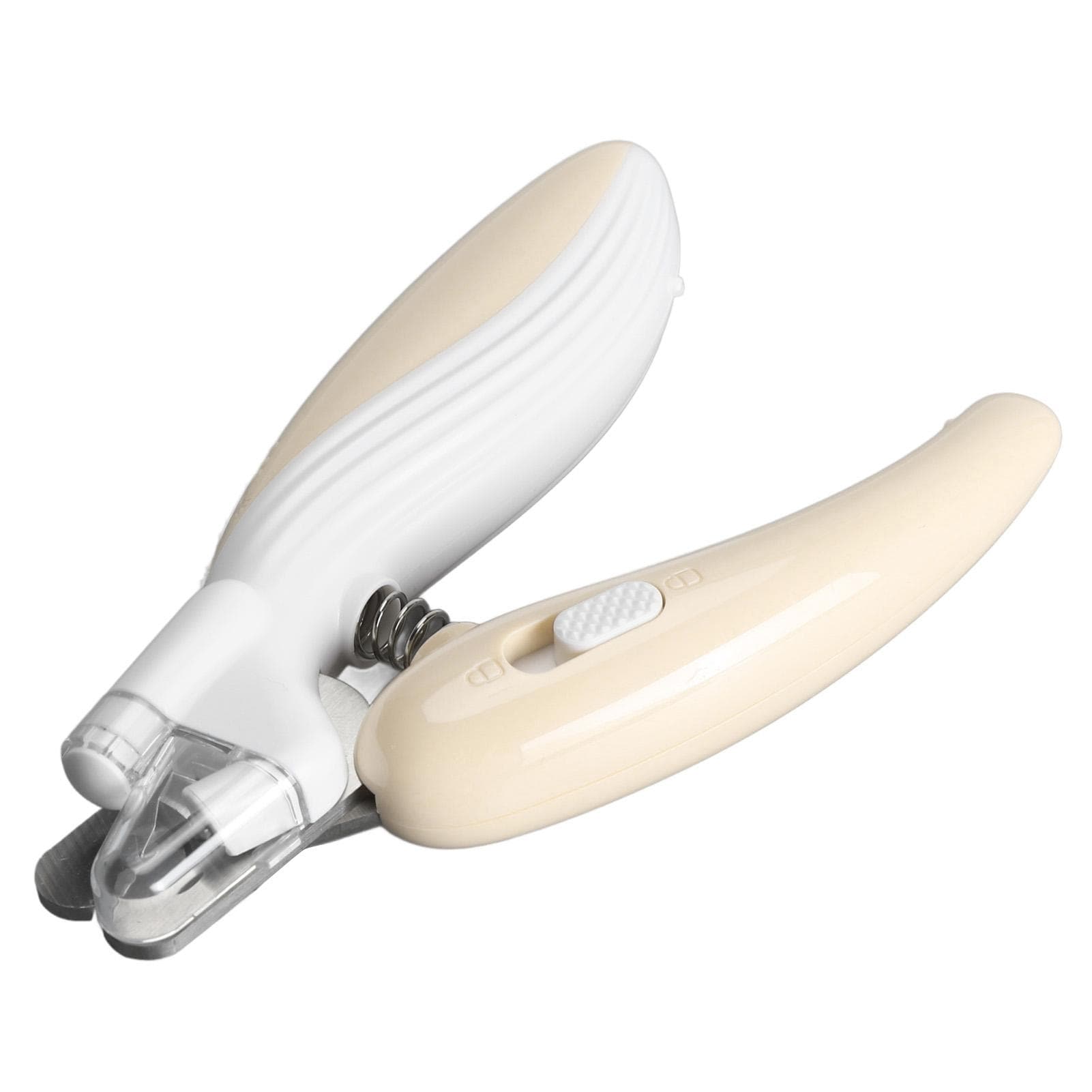 Pet Nail Clipper LED Light Pet Claw Trimmer Stainless Steel Safety Dog Nail Clipper Ergonomic beige