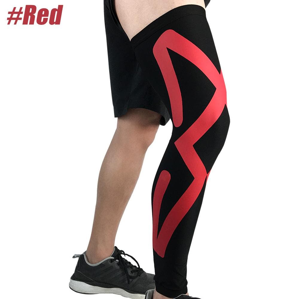 1Pcs Compression Leg Sleeves, Leg Knee Long Sleeves Knee Support for Football Baseball Running Cycling Fitness M