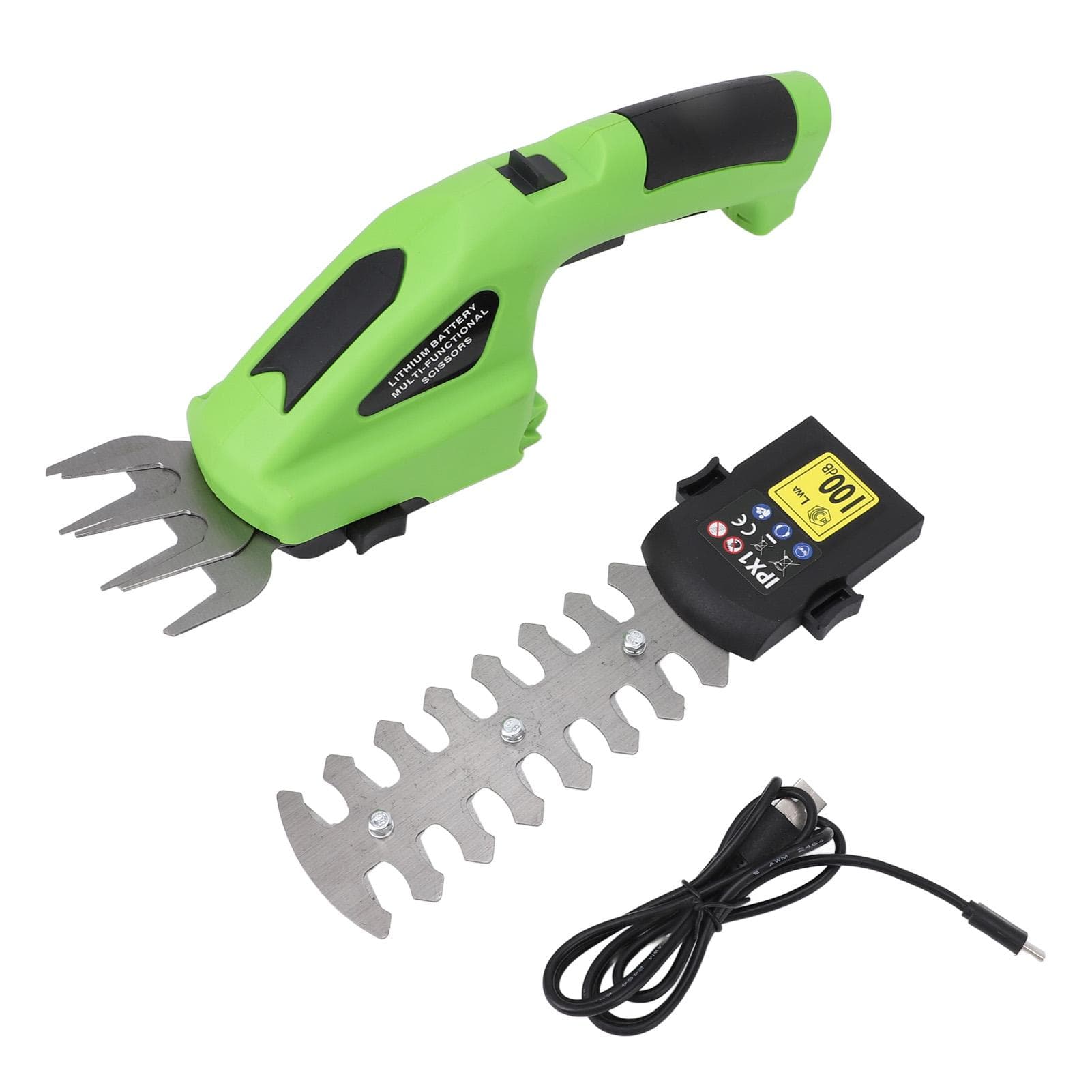 2 in 1 Cordless Grass Shear and Hedge Trimmer 1300MAH Lithium Battery Electric Handheld Trimmer for
