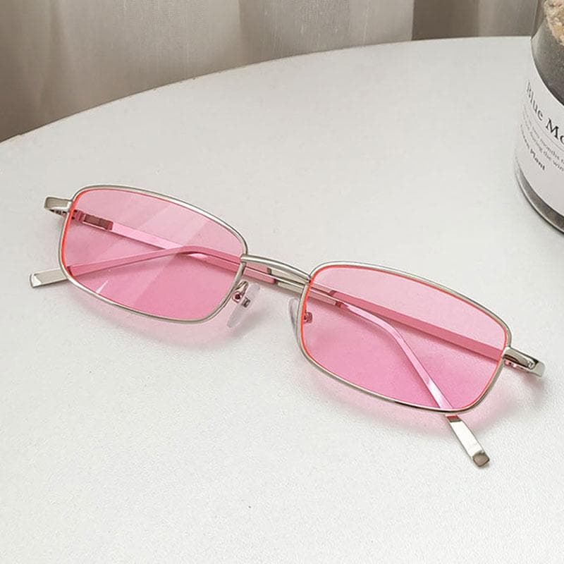 Fashion Small Rectangle Sunglasses Women Vintage Square Driving Sun Glasses Luxury Brand Metal Frame Eyewear Gafas De Sol