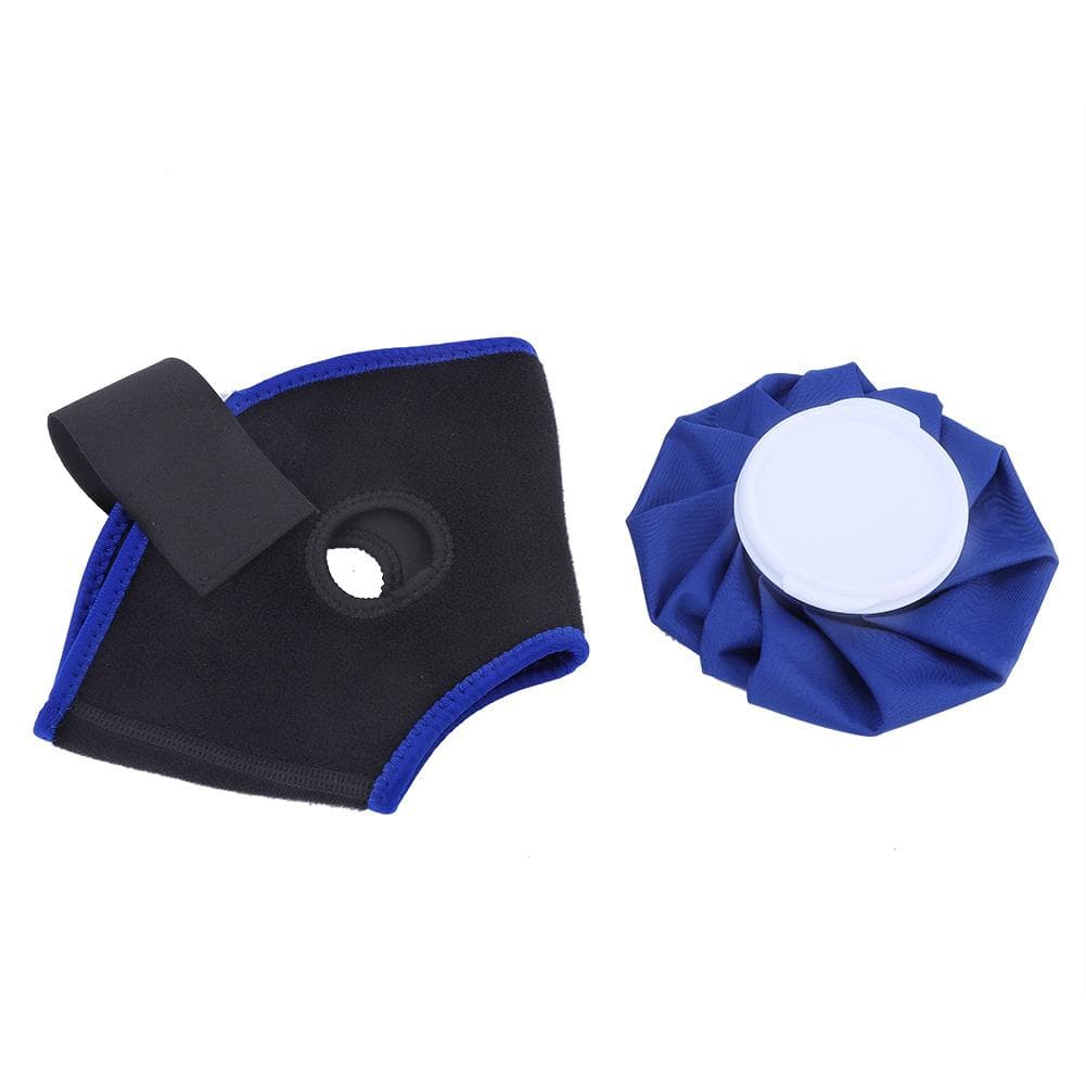 Ice Hot Compress Cloth Pack Ankle Brace Kit Physiotherapy Blue 6 Inches Ice Bag