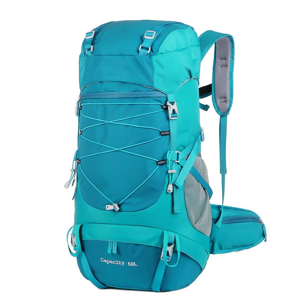 50L Hiking Backpack Multifunctional Mountaineering Bag Outdoor Rucksack for Travel Trekking Camping high-capacity 50L lake blue