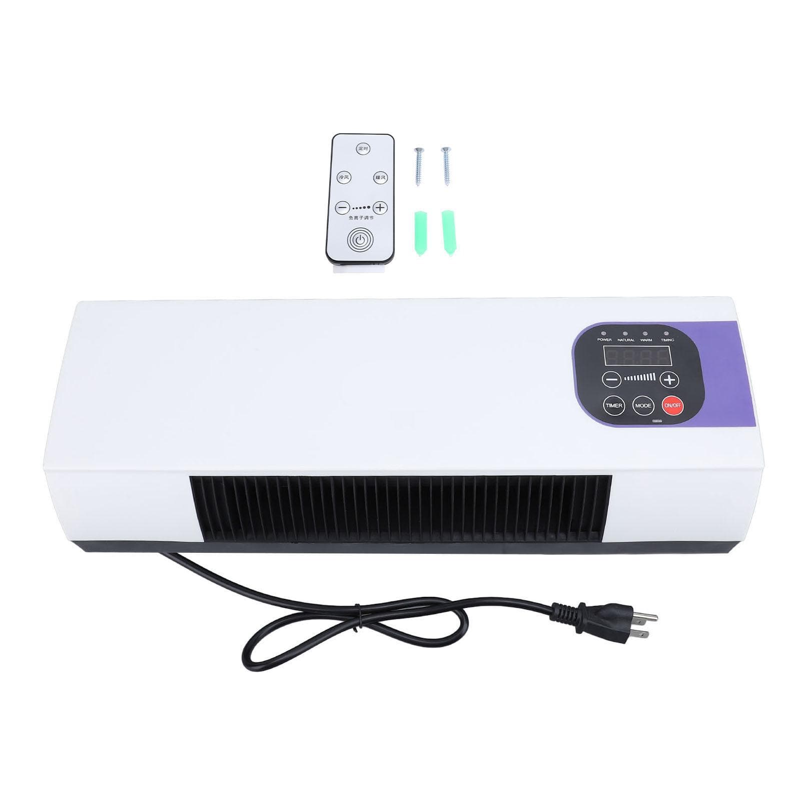 Wall Mounted Heating Machine Dual Use Highly Efficient Electric Wall Heater with Nature Wind Warm