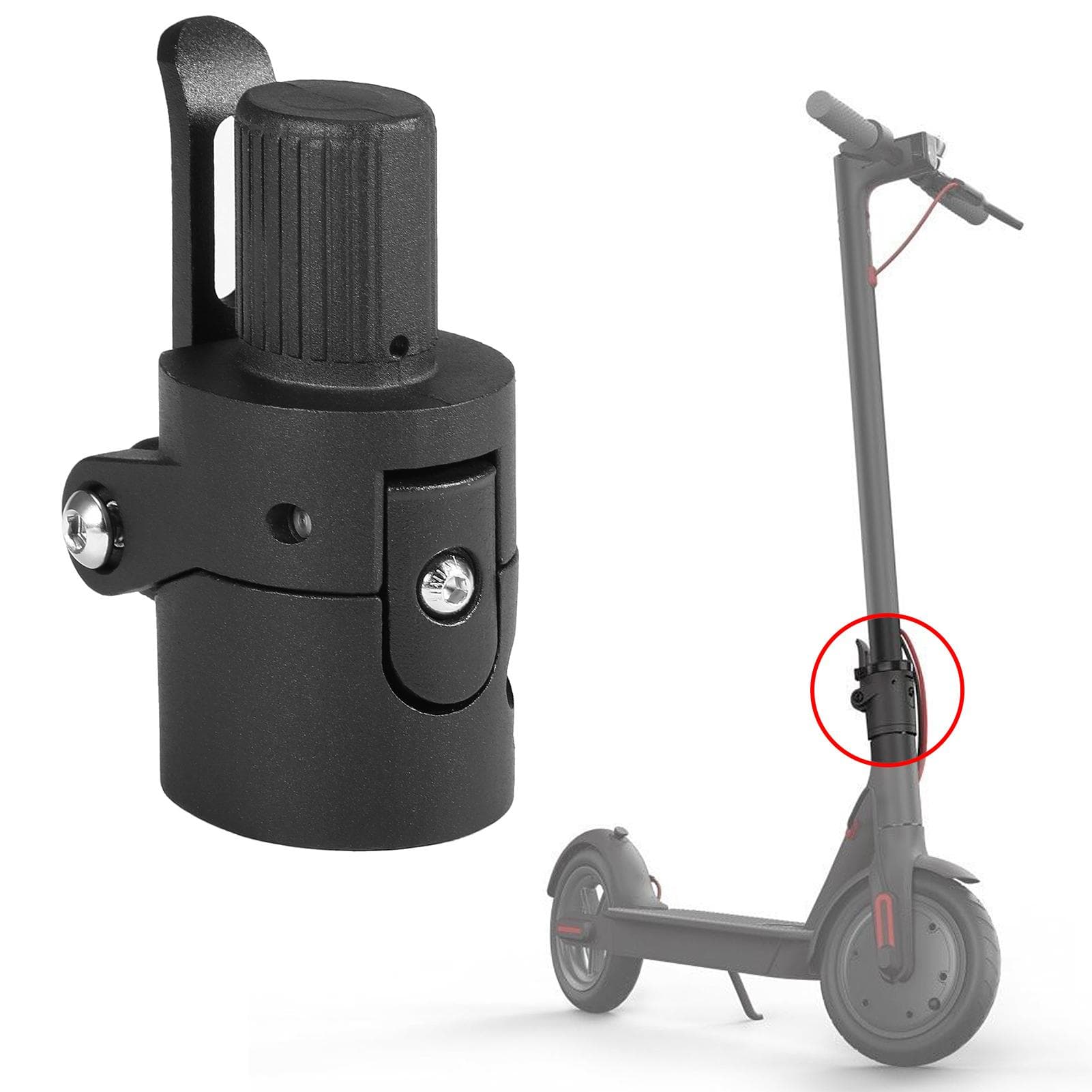 Folding Pole Base Solid Metal Foldable Pole Base Replacement For Xiaomi M365 Electric Scooter Screw Accessory black