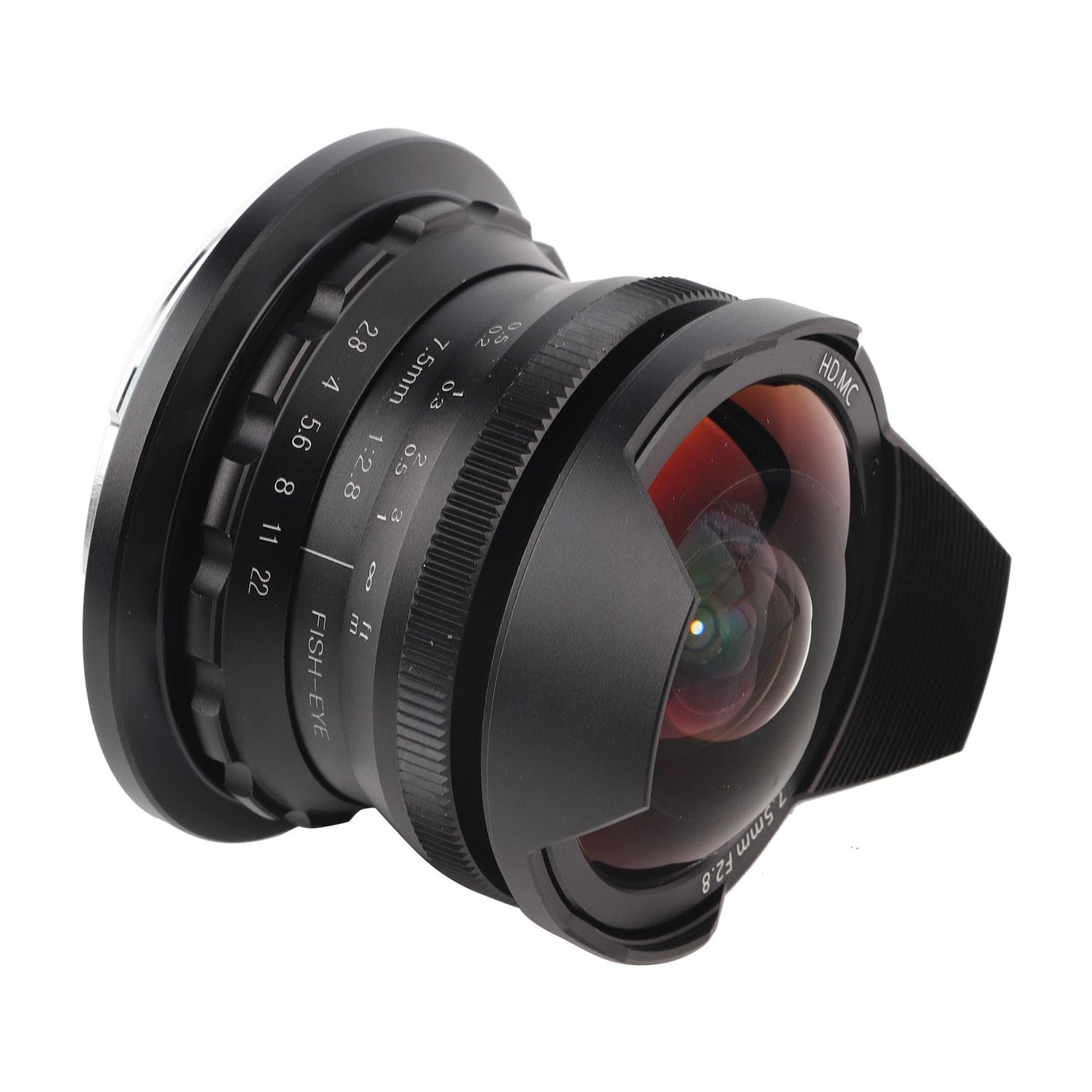 7.5MM F2.8 Fisheye Mirrorless Camera Lens Upgrade Optimize Imaging Z Mount for Nikon Z6 Z7 Z50Black black