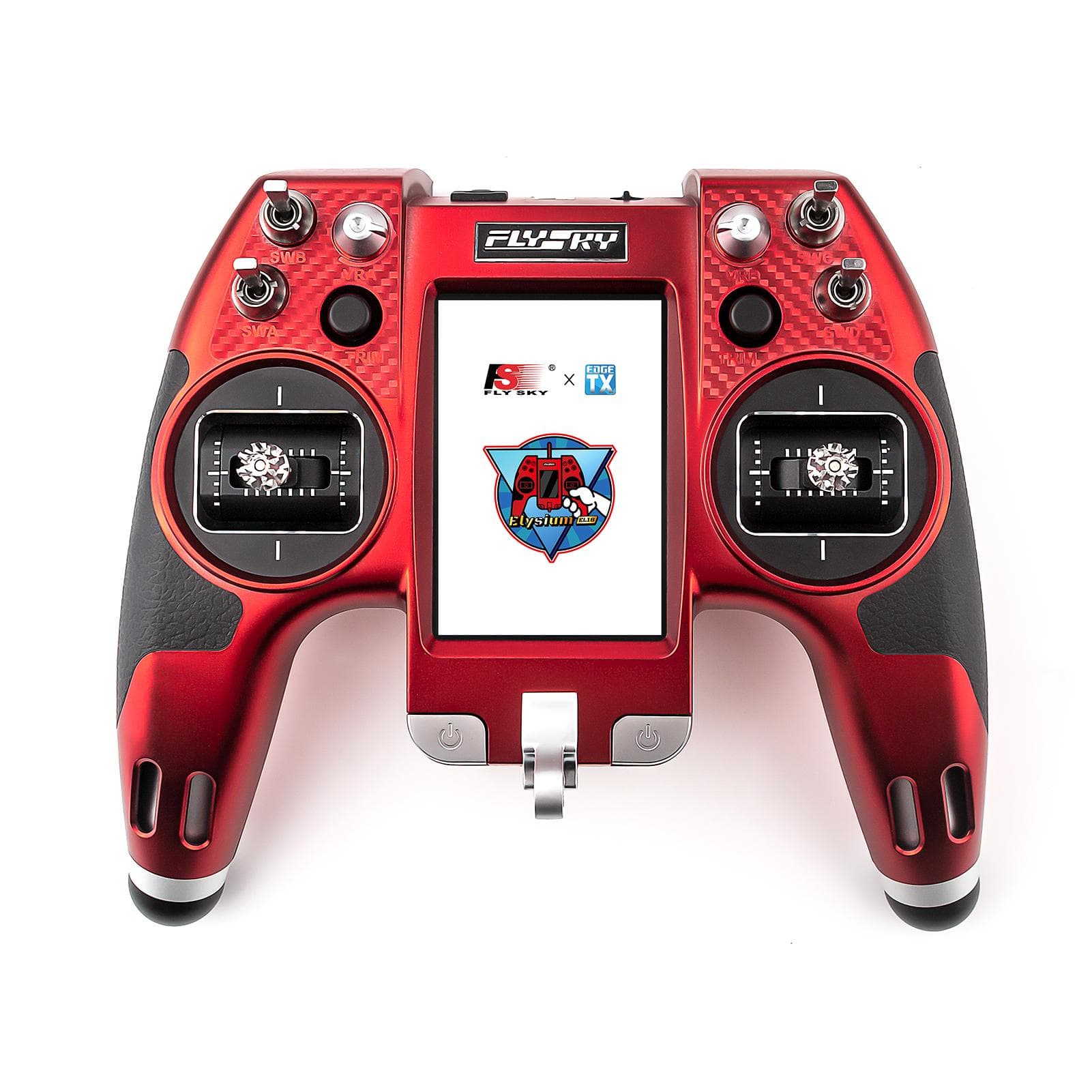 FLYSKY EL18 Remote Controller 2.4GHz AFHDS 3 Transmitter with 3.5 inch IPS Touch Color Screen red