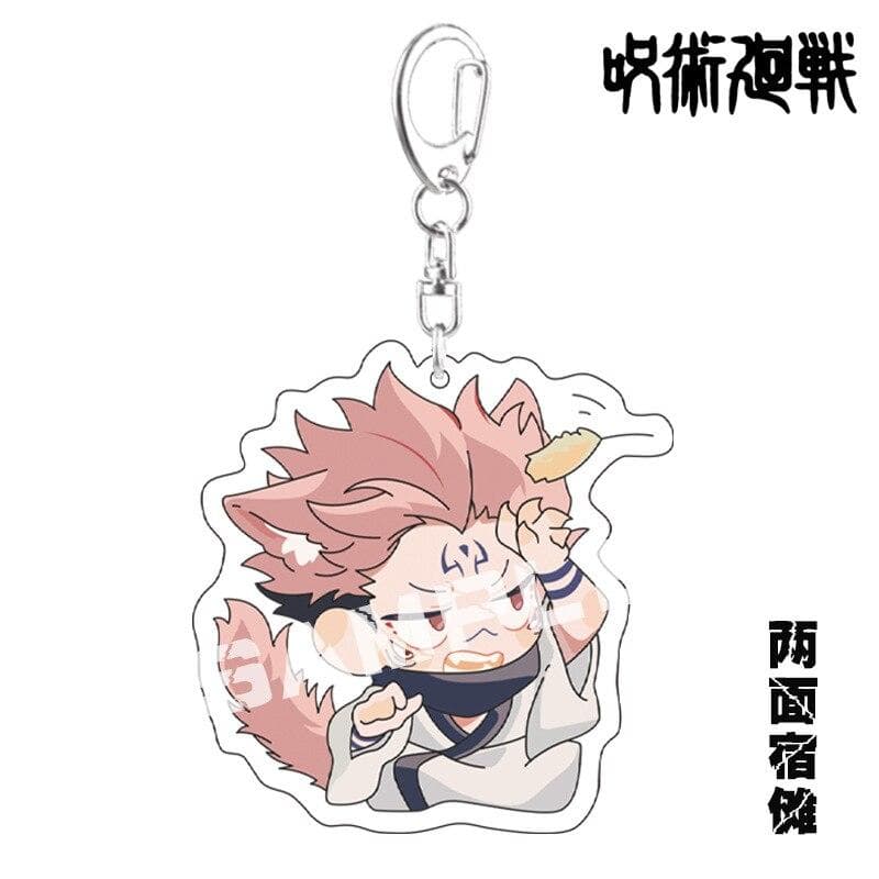 Keychain Man Jujutsu Kaisen Key Chain Women Pendant Key Ring Chain for Pants Jewelry Kids Cute Key Holder Fashion Acrylic Brelok