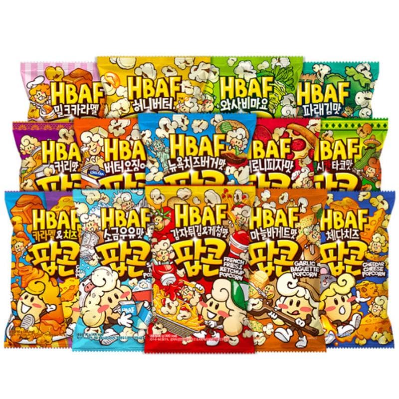 HBAF Seasoned Popcorn 17 Floavors, 80g (18 Options) Random 14 Flavors SET