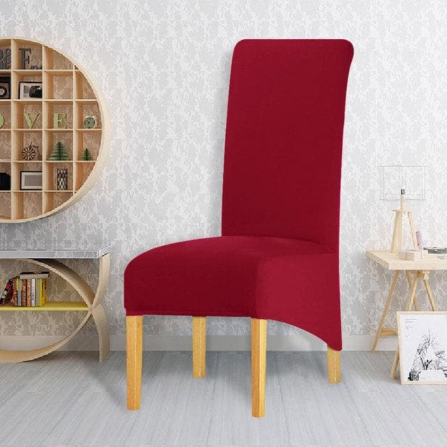 1/2/4/6 Pieces XL Size Stretch Chair Cover Long Back Chair Covers for Christmas Wedding Banquet Restaurant Hotel Dining Room 2 Pieces red