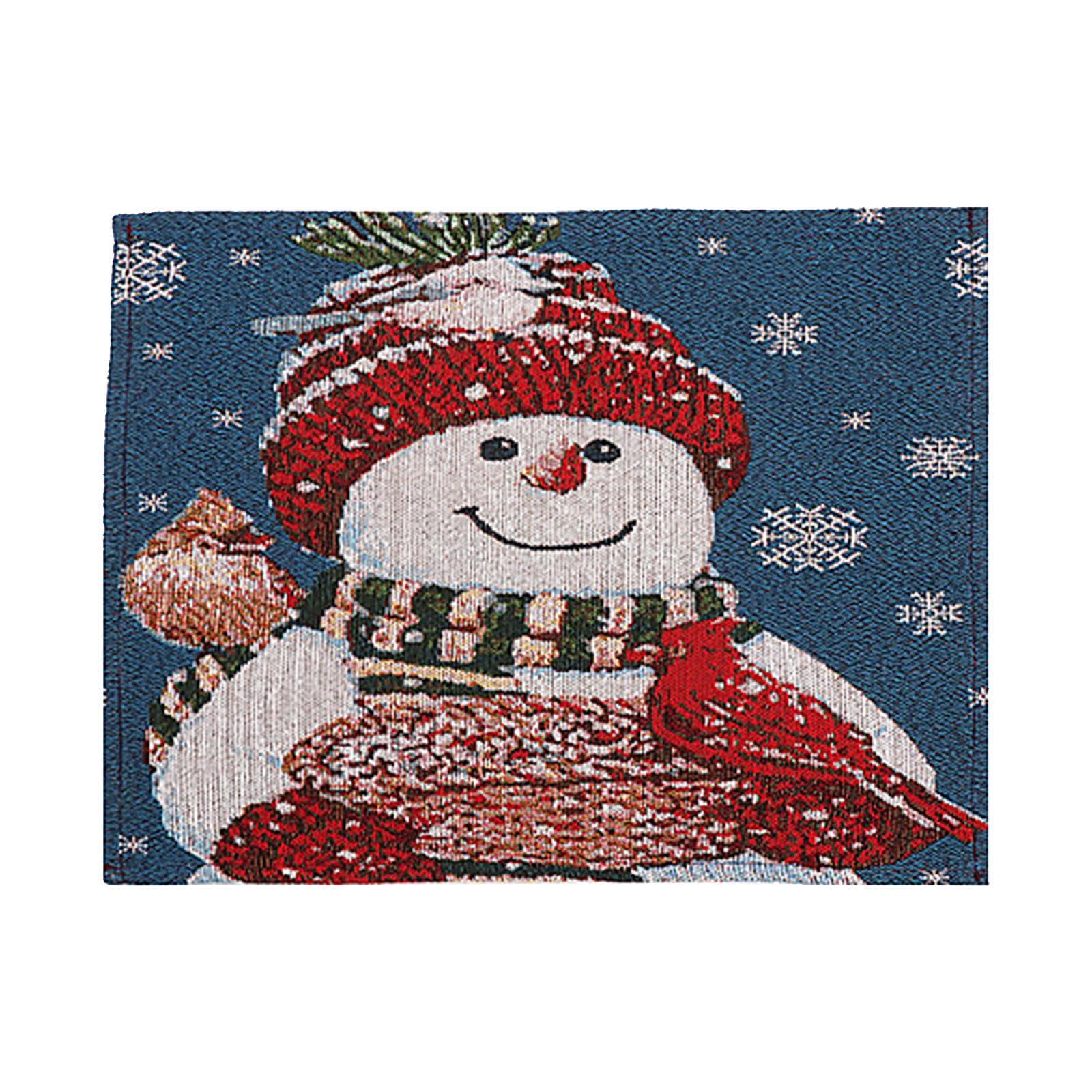 Snowman Christmas Placemats Christmas Place Mats Dining Decor Heat-Resistant Christmas Table Mats Type 4