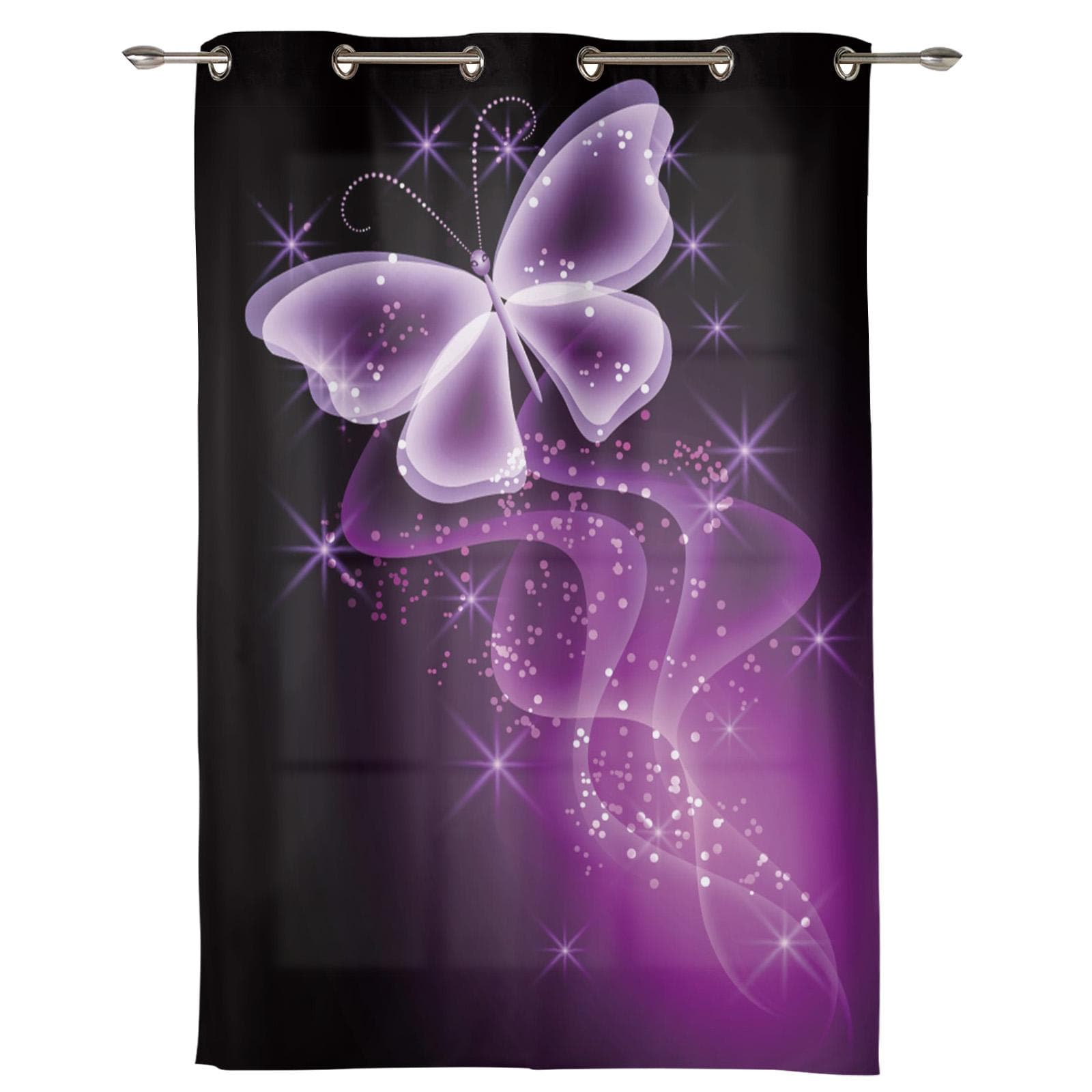 Cute Bunnies And Hearts Window Curtains For Living Room Bedroom Luxury Modern Kitchen Curtains Fabric Drapes 135W x 60H(cm) x1
