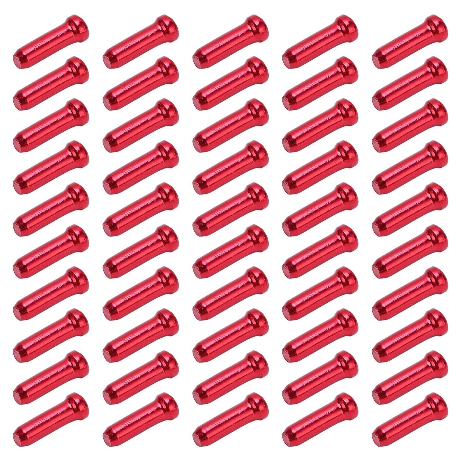 BOLANY 50pcsset Variable Speed Brake Line Core Cap Wearproof Bicycle Line Pipe Tail CapPurple