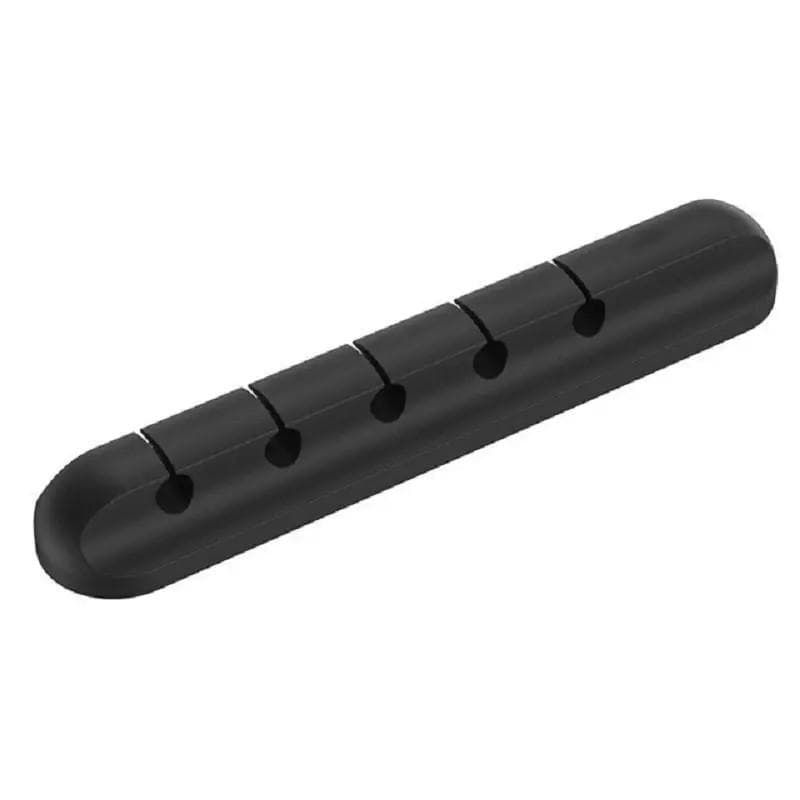 5 Slot Cable Clips USB Cable Organizer Silicone Cable Winder Desktop Tidy Management Clips Cable Holder For Mouse Keyboard Headphone Wire Organizer black