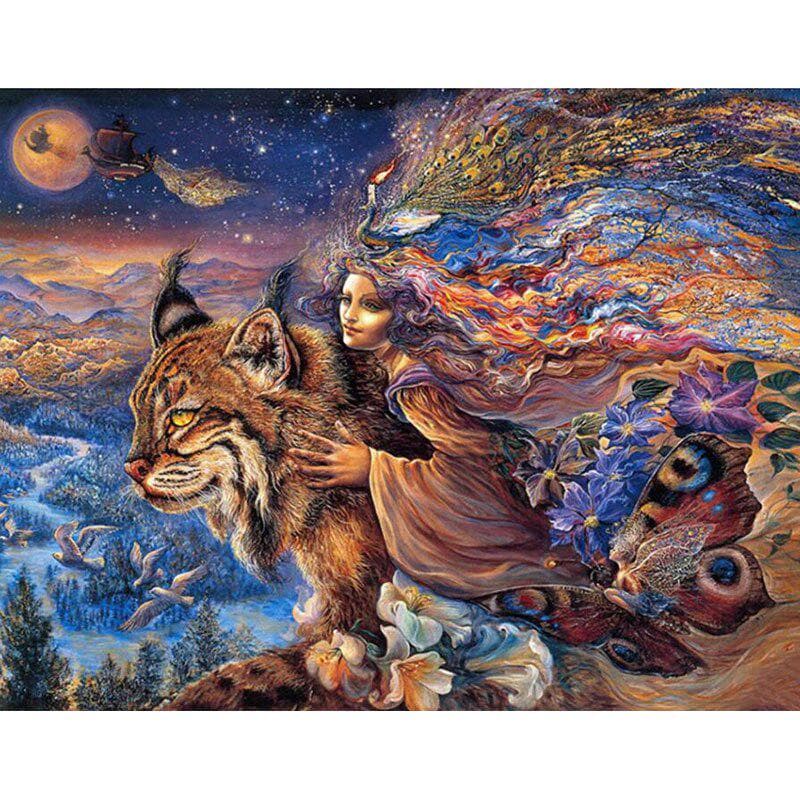 Diamond Embroidery Beauty Women Picture of Rhinestones Beadwork Diamond Mosaic Abstract Painting 20X30CM