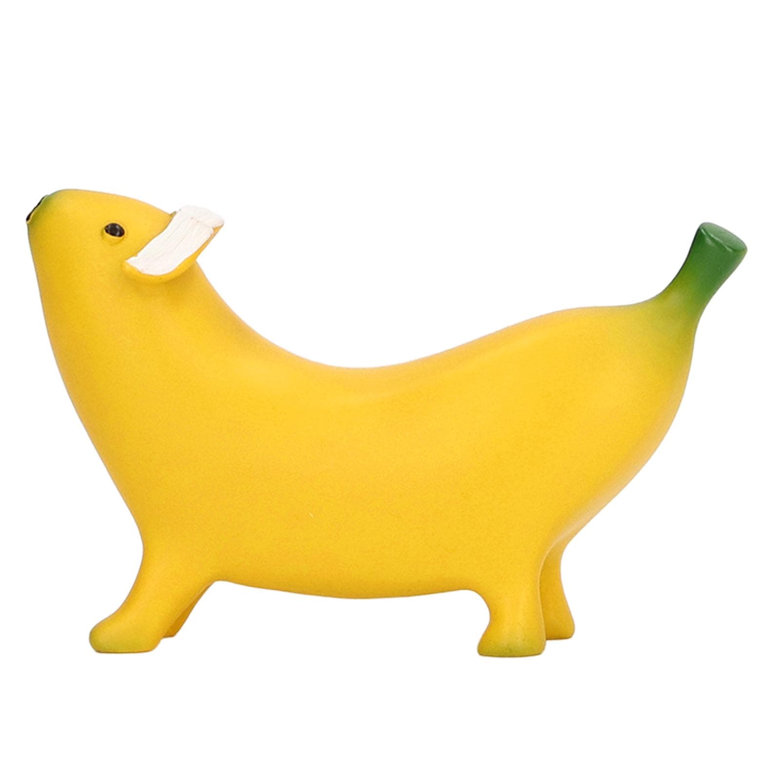 Banana Dog Sculpture Resin Funny Lovely Lightweight Banana Dog Art Decoration for Home Desktop S S
