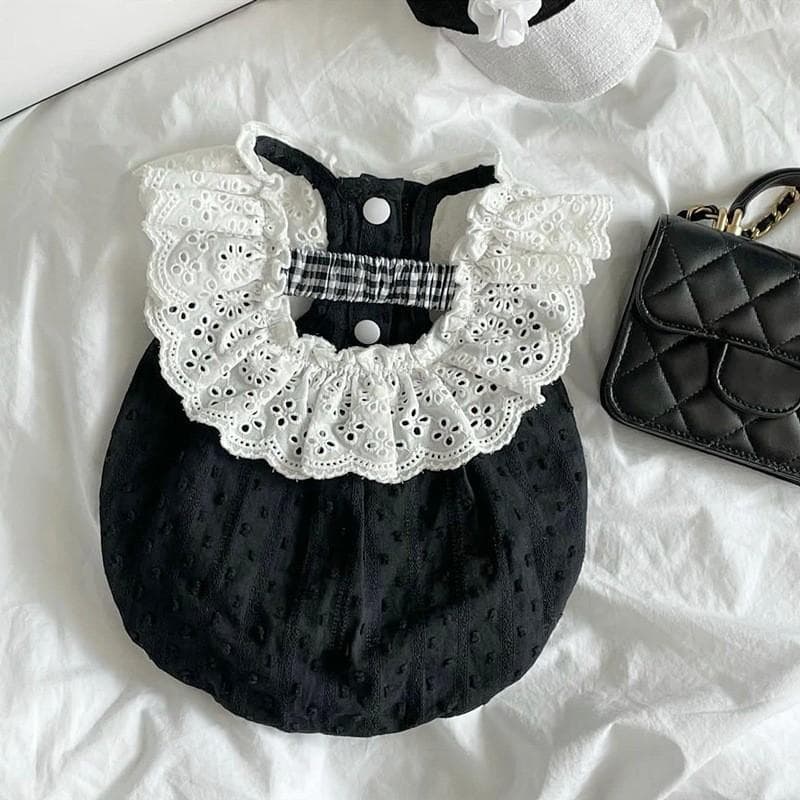 Spring Summer Dog Princess Wind Striped Traction Small Fly Sleeve Strap Skirt Cat Dress Teddy Pet Dog Clothes M