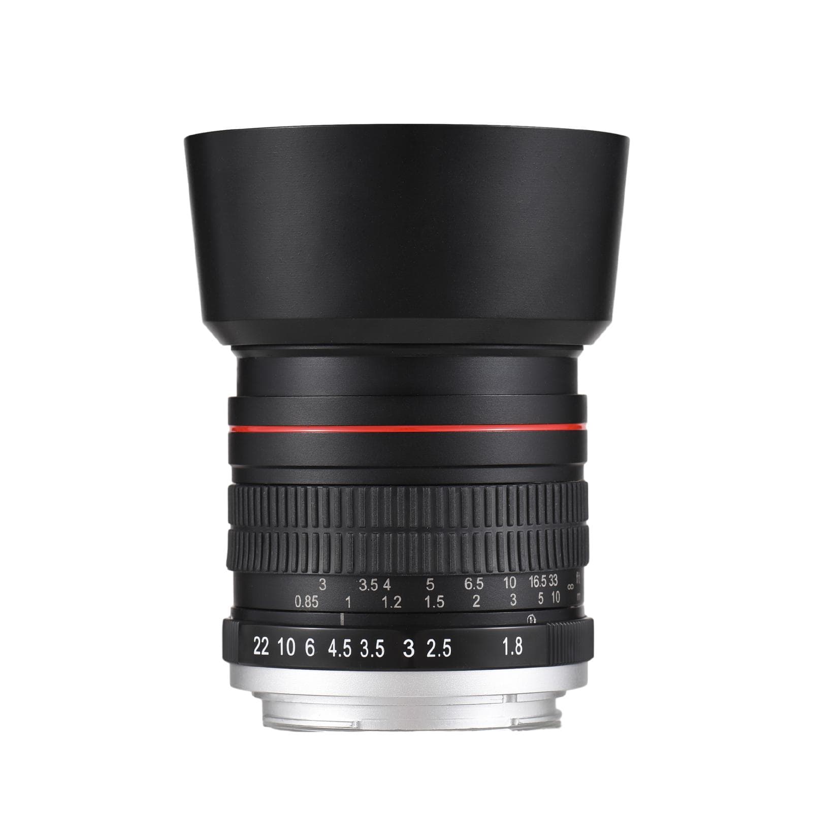 85mm Fixed Focus Camera Lens F1.8 Large Aperture Manual Focus with EF Mount 7 Groups 10 Elements black