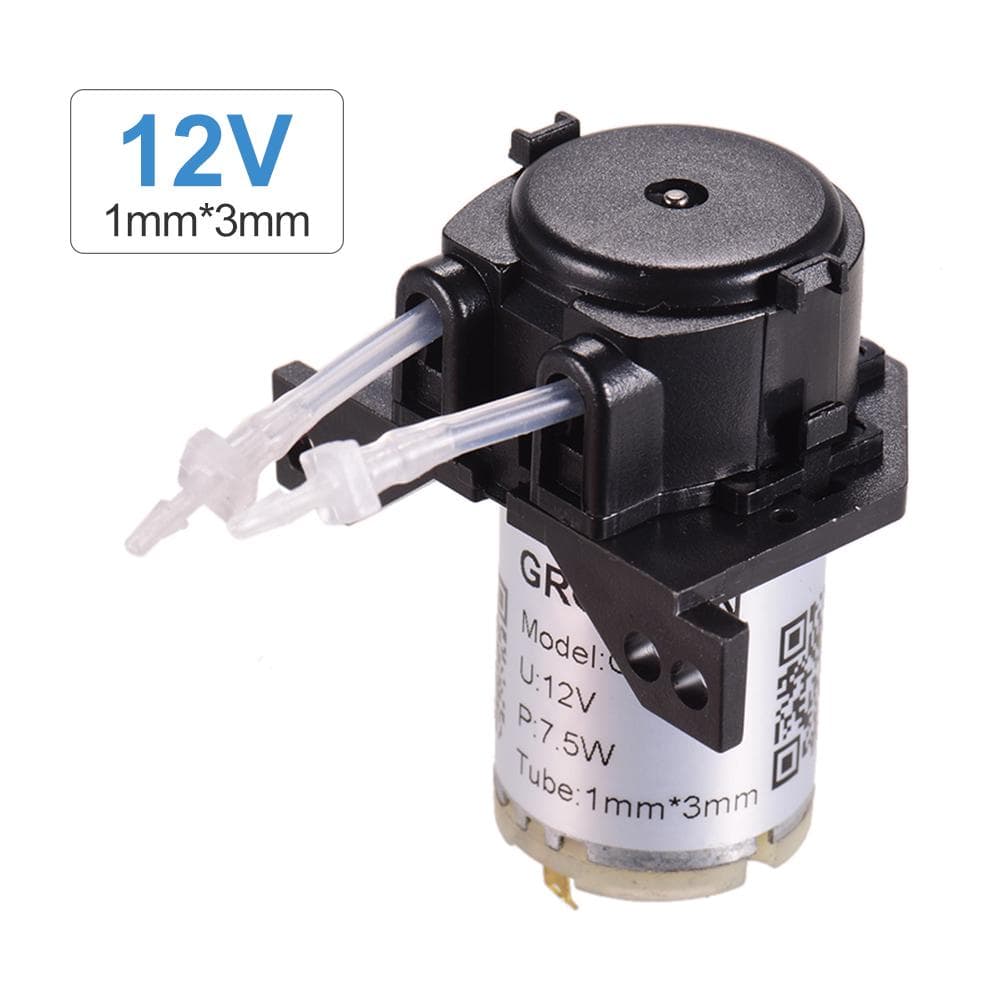 GROTHEN DC 12V Dosing Pump Peristaltic Pump Mini Water Liquid Pump 1mmX3mm black