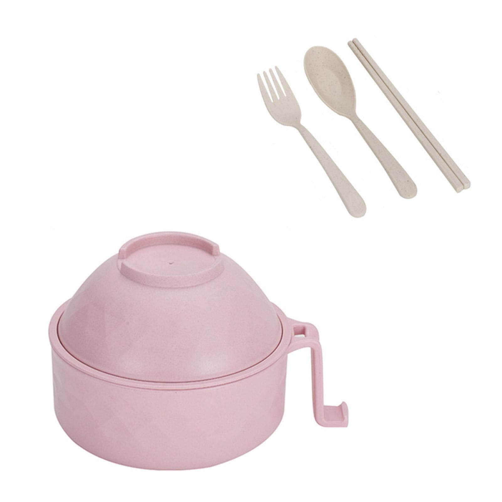 Noodle Bowl Student Bamboo Fiber Ramen Bowl Set Drainage Ramen Cooker Bowl Dining Hall Tableware Kit