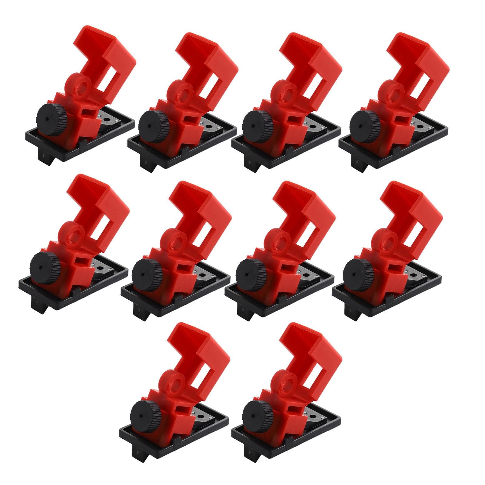 10PCS Circuit Breaker Lockout Device Clamp On Power Switch Lock Engineering Plastic for Less 16.5mm