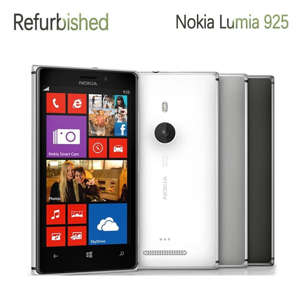 Refurbished Nokia Unlocked Original Nokia Lumia 925 4.5 inch 8MP WIFI GPS 16GB Mobile Phone With 1 SIM 1 Battery 1 Charger white