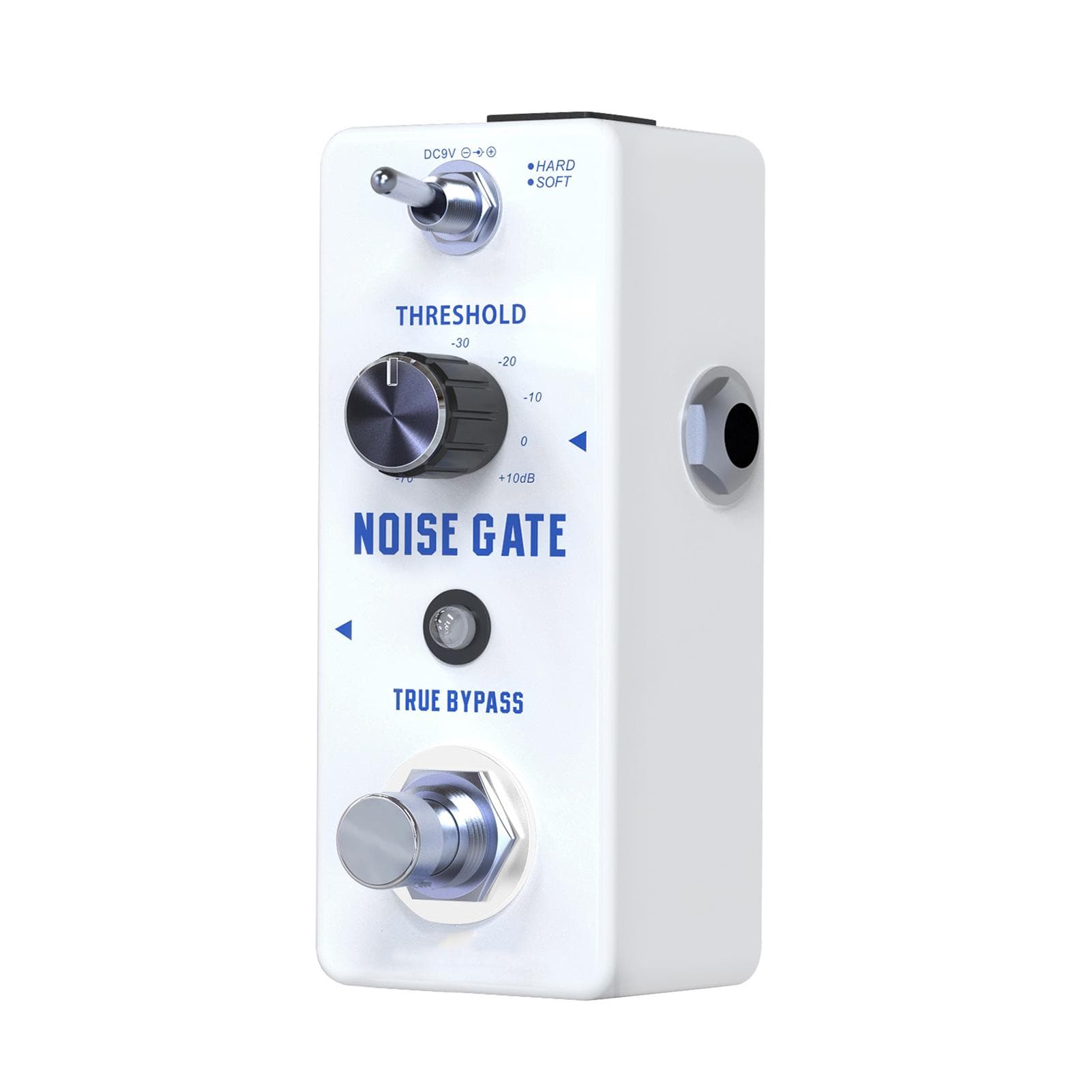NOISE GATE Noise Reduction Guitar Effect Pedal 2 Modes(Hard/Soft) Full Metal Shell True white