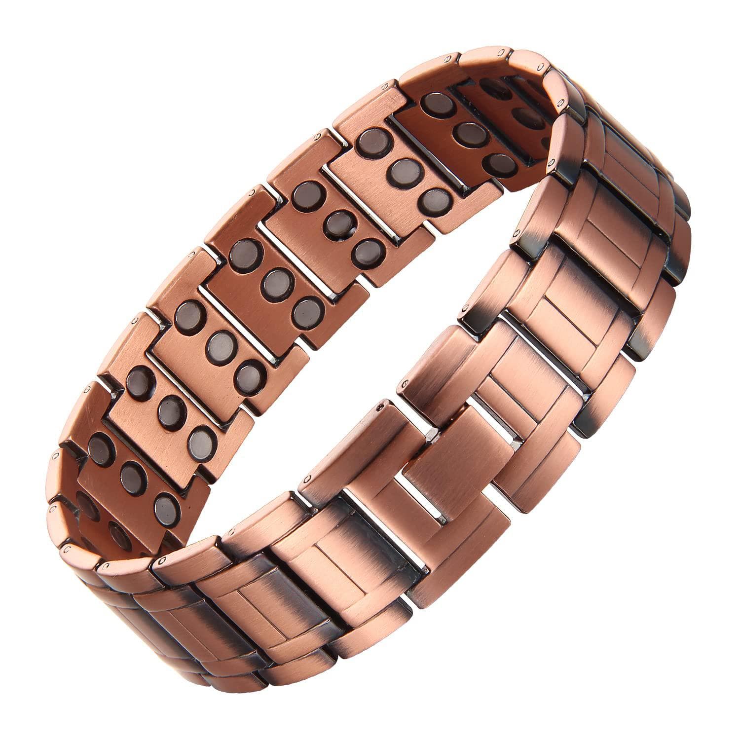 Copper Bracelets For Men Pure Copper Magnetic Bracelet With 3 Row Neodymium Magnets Therapy Products