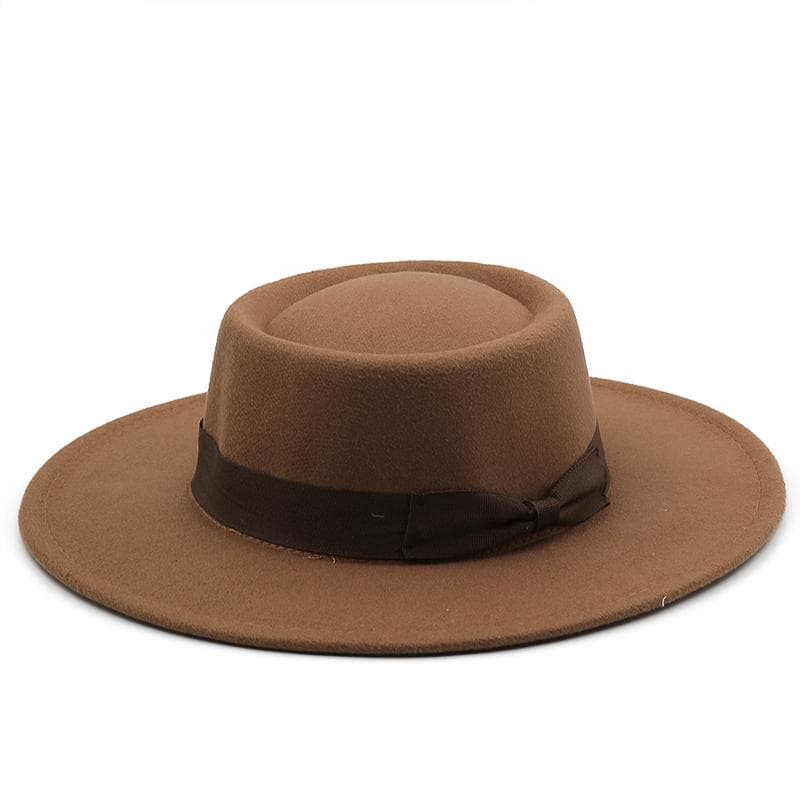 New 8.5CM Wide Brim Fedora Hat Jazz Hat Women Men Classic Felted Hat Panama Solid British Fascinator Women's Felt Hat 56-58CM adjustable