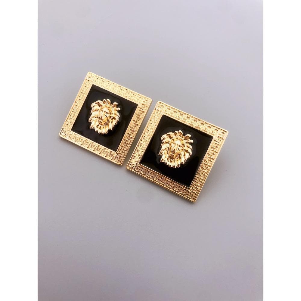 Exaggerated Lion Head Women's Earrings, Fashionable and High-quality Alloy Jewelry
