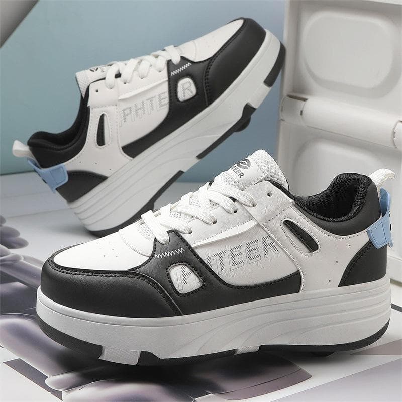 Children's Shape-shifting Shoes Four-wheel Runaway Shoes Boys and Girls Dual-purpose Roller Skates Double-row Roller Skates Adult 31