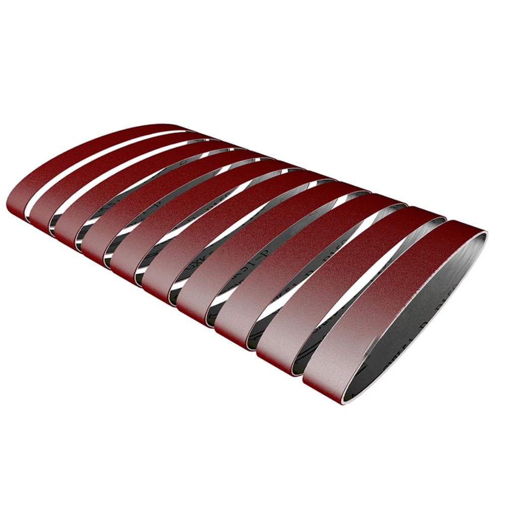 10pcs Sanding Belts Set 60-1000 Grit Grinding and Polishing Replacement for Angle Grinder 15 * 330mm