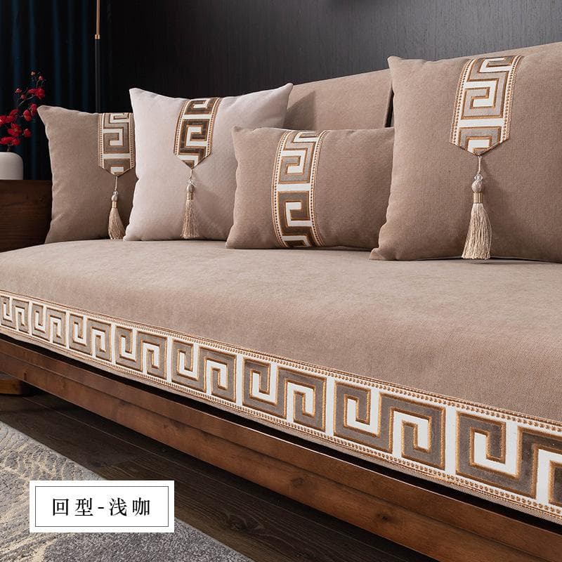 New Chinese Style Sofa Cover Chenille Sofa Cushion Wear Resistant Anti-Slip Sofa Cover Universal for All Seasons Couch Cushion 70x180cm 1pcs