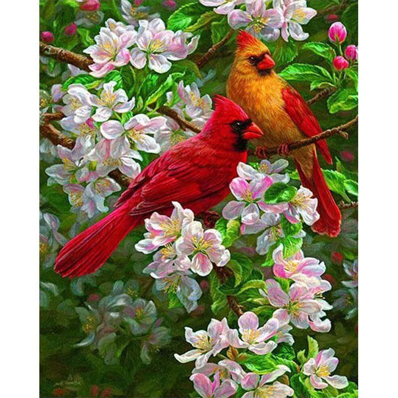 5D Diy Diamond Painting Cartoon Animal Birds Cross Stitch Round Diamond Mosaic Home Paintings Crafts 20X30CM