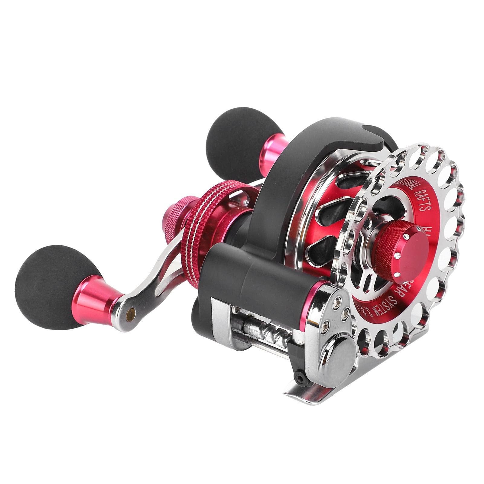 B65 Portable Fishing Reels 10+1 BB 2.6:1 Gear Ratio Fishing Raft Wheel Accessory(Left Hand Type )