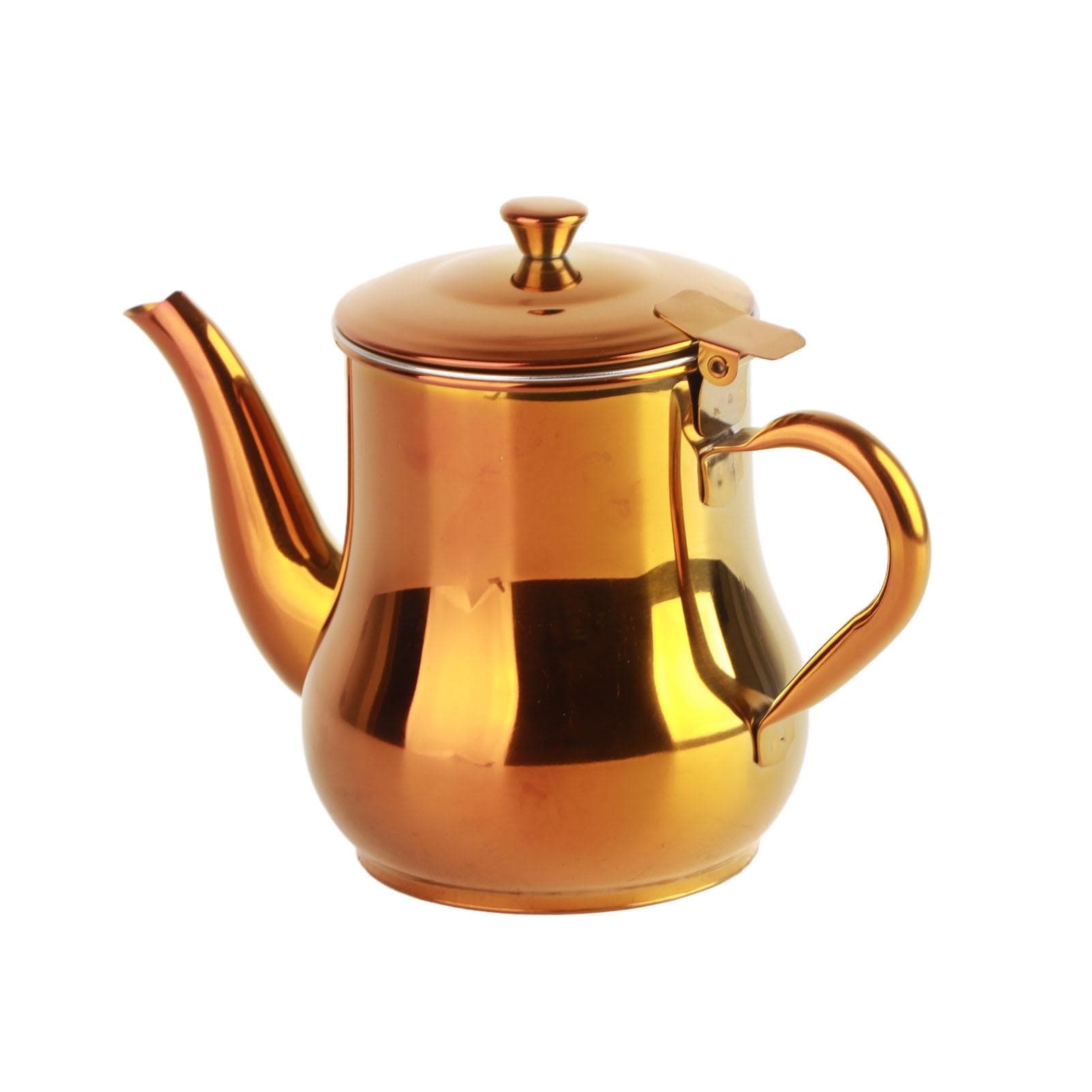 500ml Coffee Tea Kettle Stainless Steel Seasoning Containing Tea Pot for Coffee Kitchen Gold L red