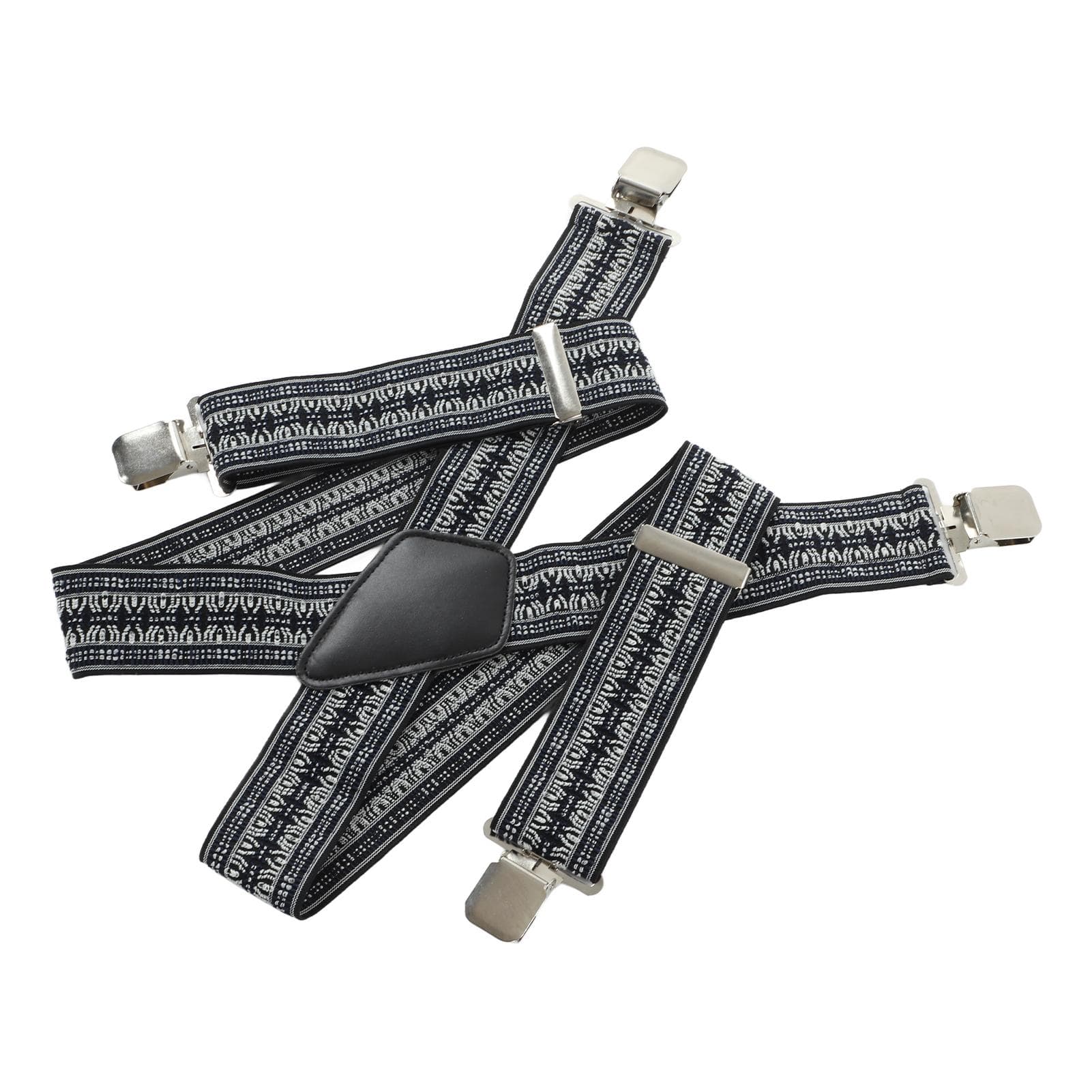 Men s Suspender Personalized Fashion Super Elastic Chinese Ethnic Style Four Clip Elastic Suspender