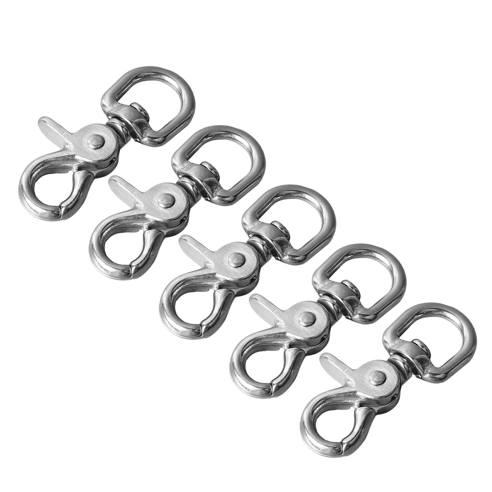 5Pcs Keychain Clips 66x17mm Stainless Steel Highly Polished Durable Lightweight Lobster Clasp for