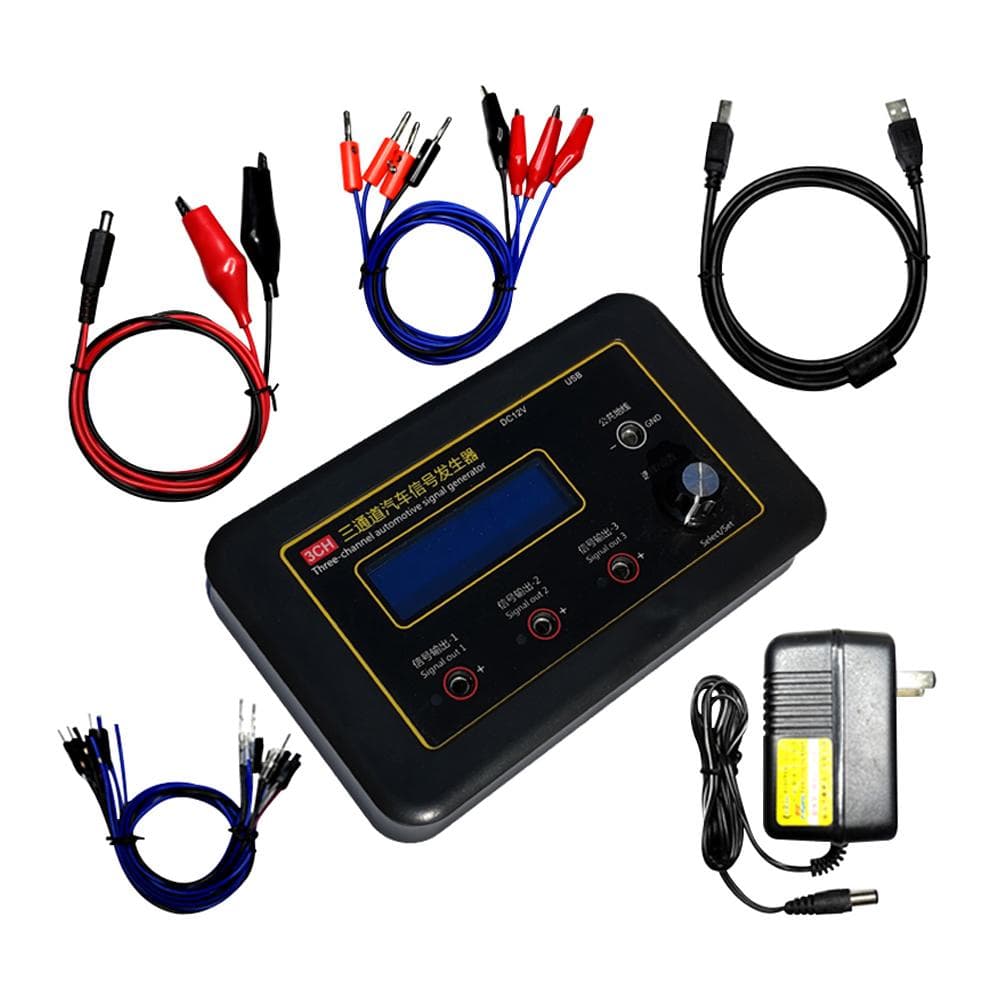AM-3CH Three Channel Automobile Signal Generator Crankshaft Camshaft Sensor Simulator Car ECU multicolour